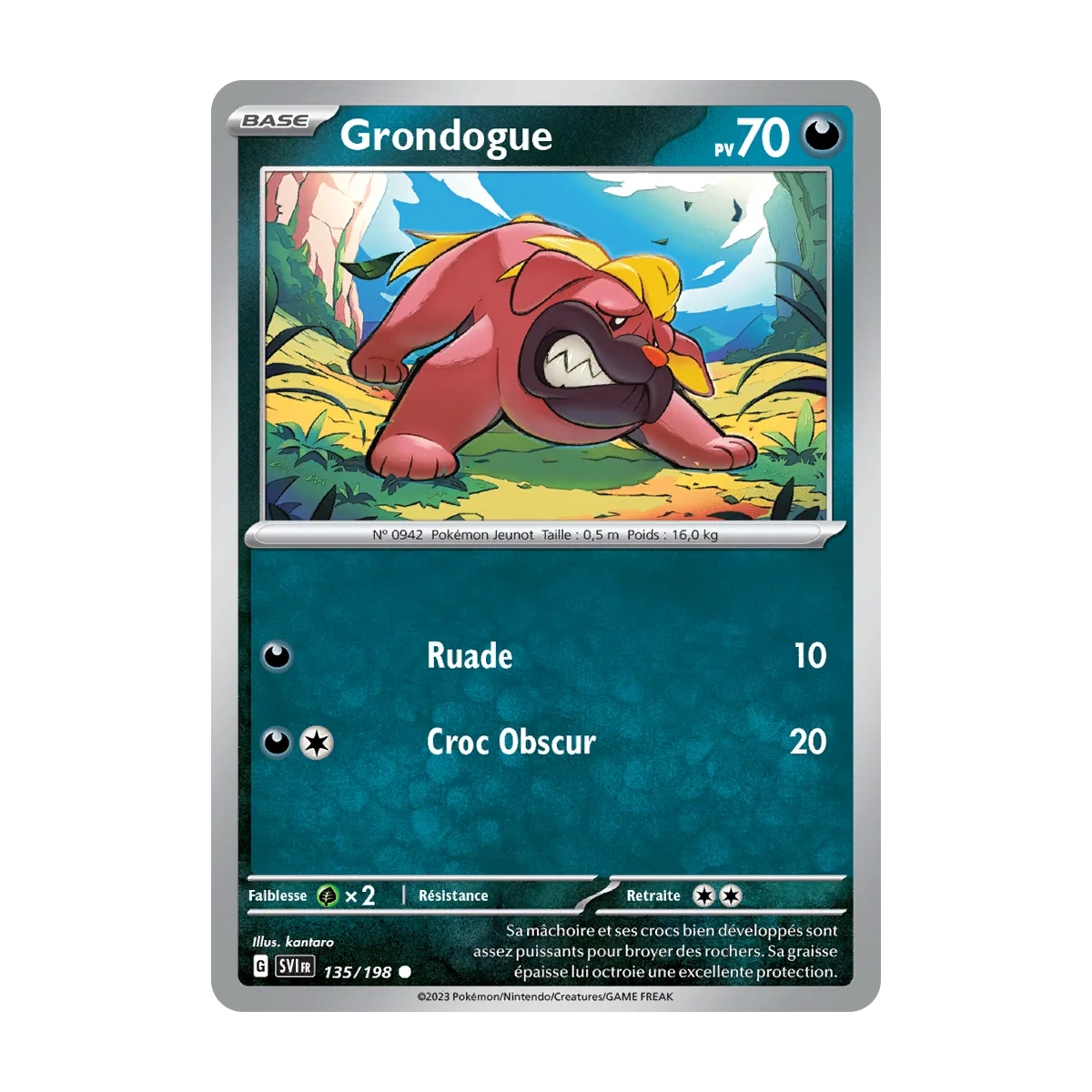Grondogue - Commune (Brillante) de Pokémon Écarlate et Violet 135/198