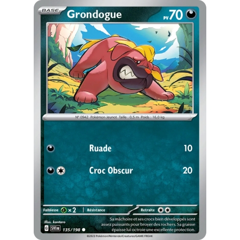 Grondogue - Commune (Brillante) de Pokémon Écarlate et Violet 135/198
