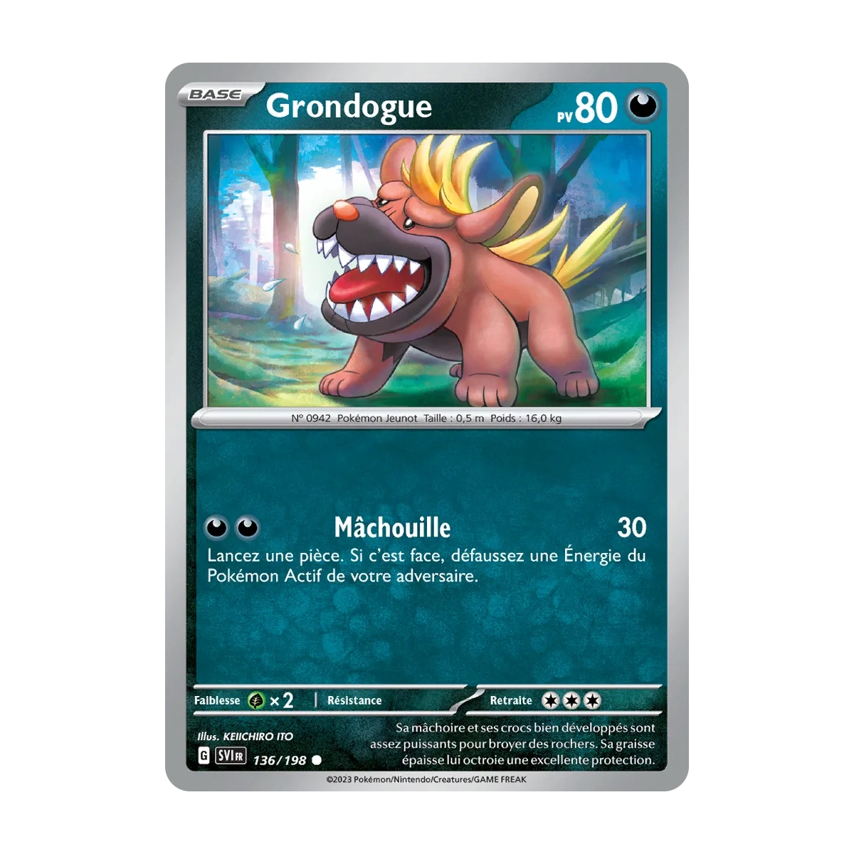 Grondogue 136/198 (Brillante) Pokémon Écarlate et Violet