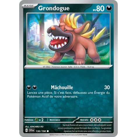 Grondogue 136/198 (Brillante) Pokémon Écarlate et Violet