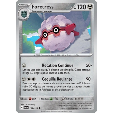 Découvrez Foretress, carte Peu commune (Brillante) de la série Écarlate et Violet