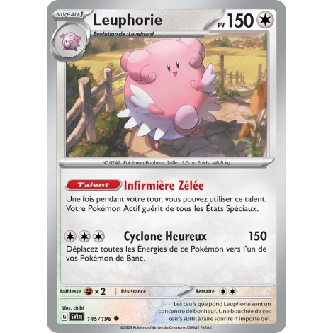 Carte Leuphorie - Peu commune (Brillante) de Pokémon Écarlate et Violet 145/198