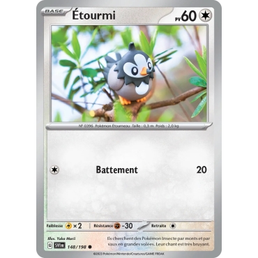 Étourmi 148/198 (Brillante) Pokémon Écarlate et Violet