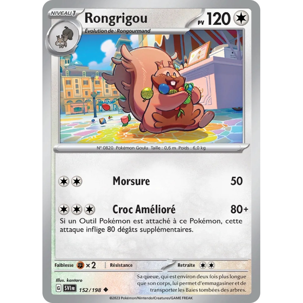 Rongrigou 152/198 (Brillante) Pokémon Écarlate et Violet