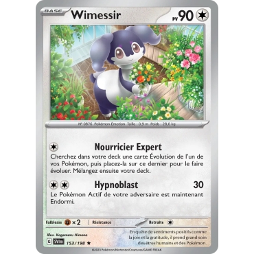 Carte Wimessir Rare (Brillante) de Pokémon Écarlate et Violet 153/198