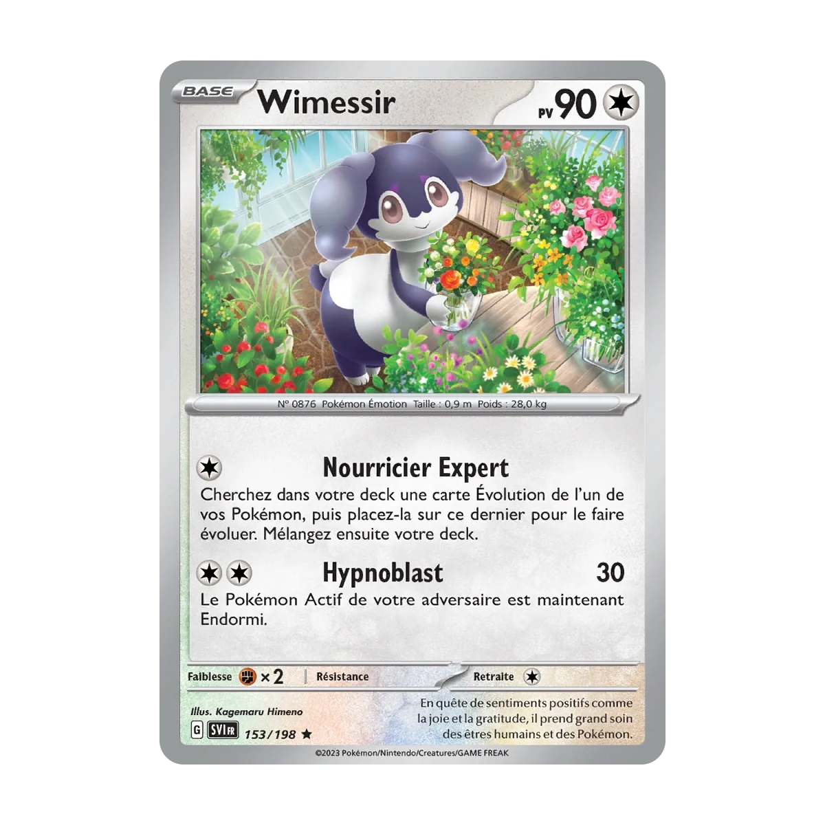 Carte Wimessir Rare (Brillante) de Pokémon Écarlate et Violet 153/198