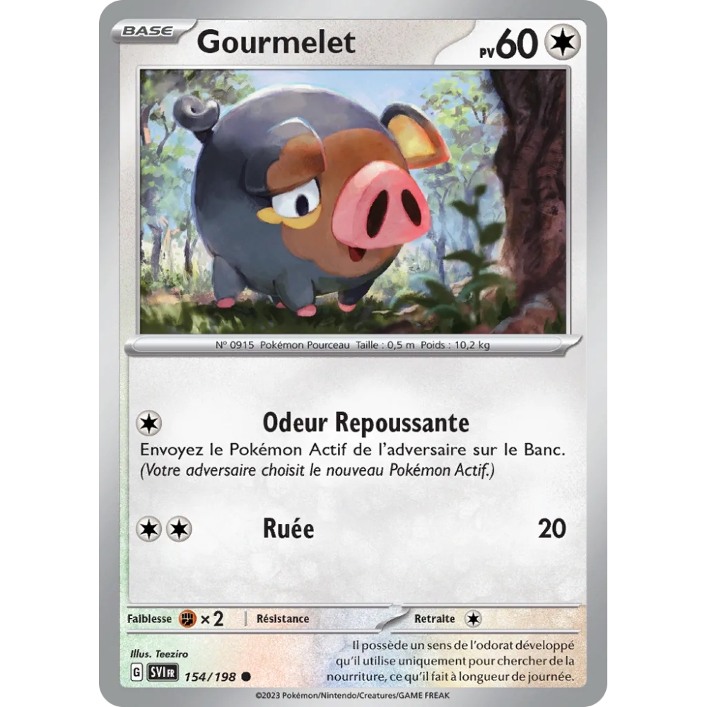 Carte Gourmelet - Commune (Brillante) de Pokémon Écarlate et Violet 154/198