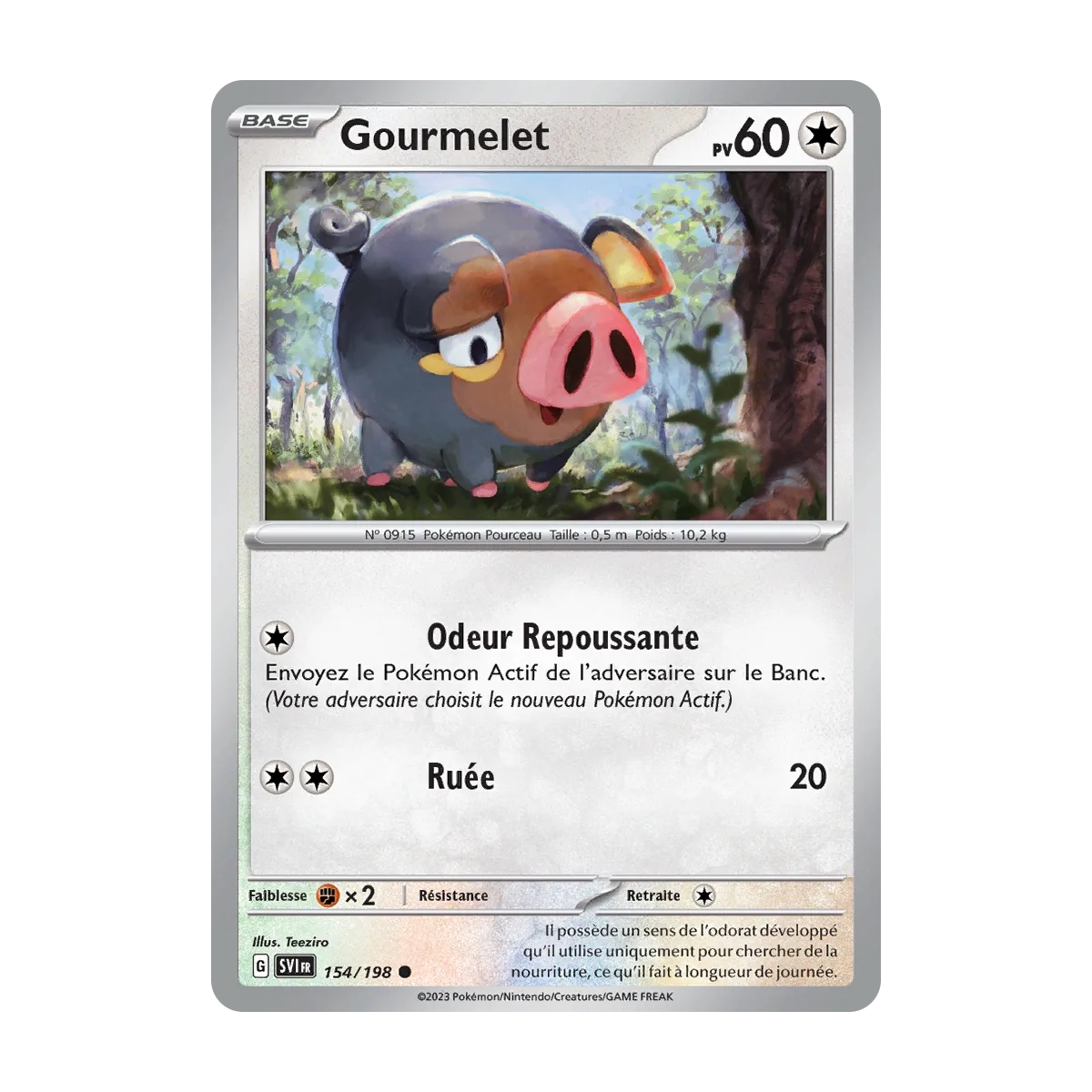 Carte Gourmelet - Commune (Brillante) de Pokémon Écarlate et Violet 154/198