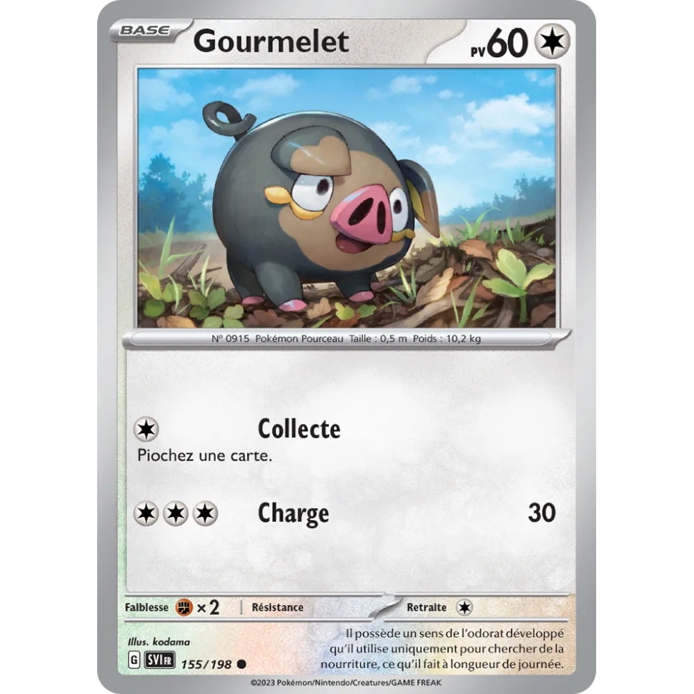 Gourmelet 155/198 : Joyau Commune (Brillante) de l'extension Pokémon Écarlate et Violet