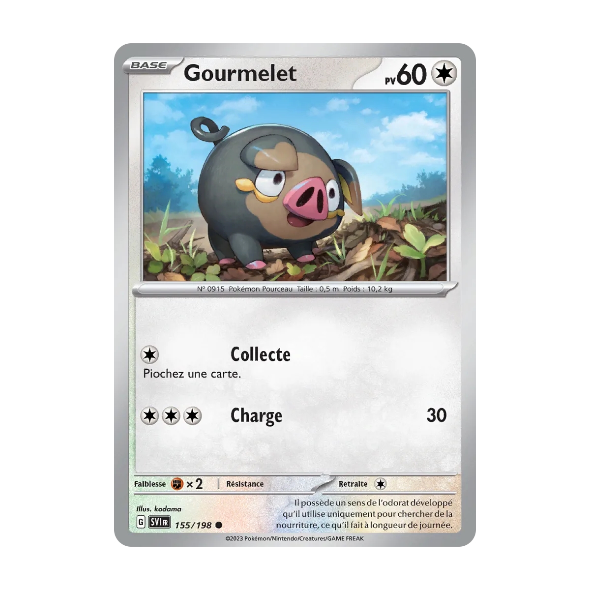 Gourmelet 155/198 : Joyau Commune (Brillante) de l'extension Pokémon Écarlate et Violet