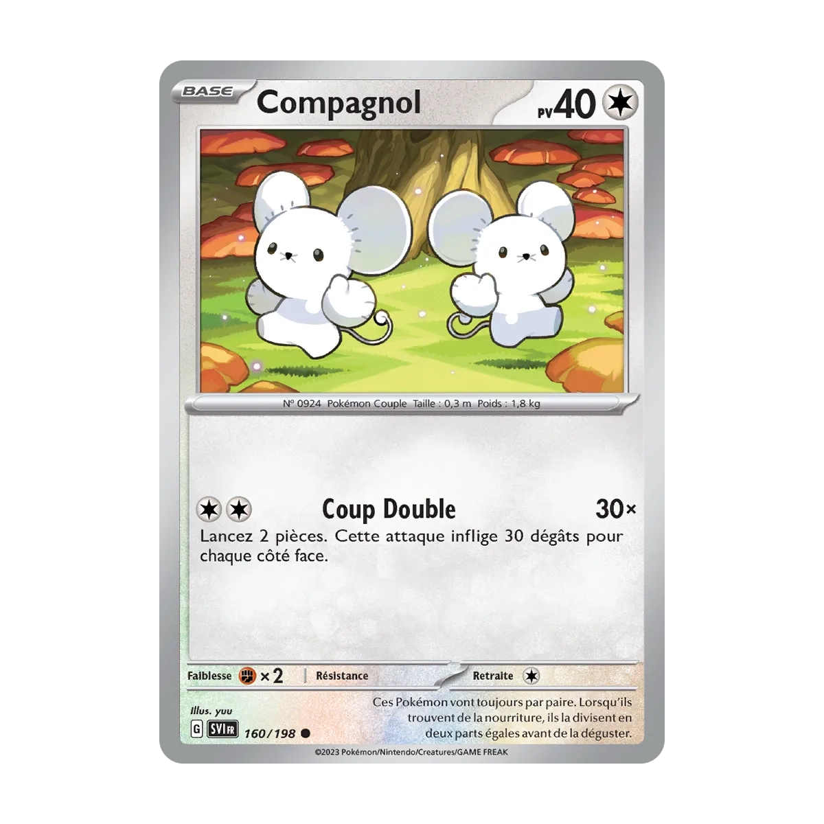 Compagnol 160/198 : Joyau Commune (Brillante) de l'extension Pokémon Écarlate et Violet