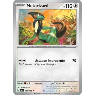 Motorizard 163/198 : Joyau Peu commune (Brillante) de l'extension Pokémon Écarlate et Violet