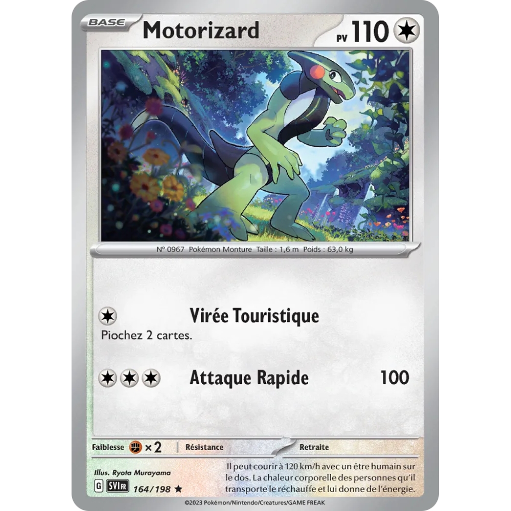 Motorizard - Rare (Brillante) de Pokémon Écarlate et Violet 164/198