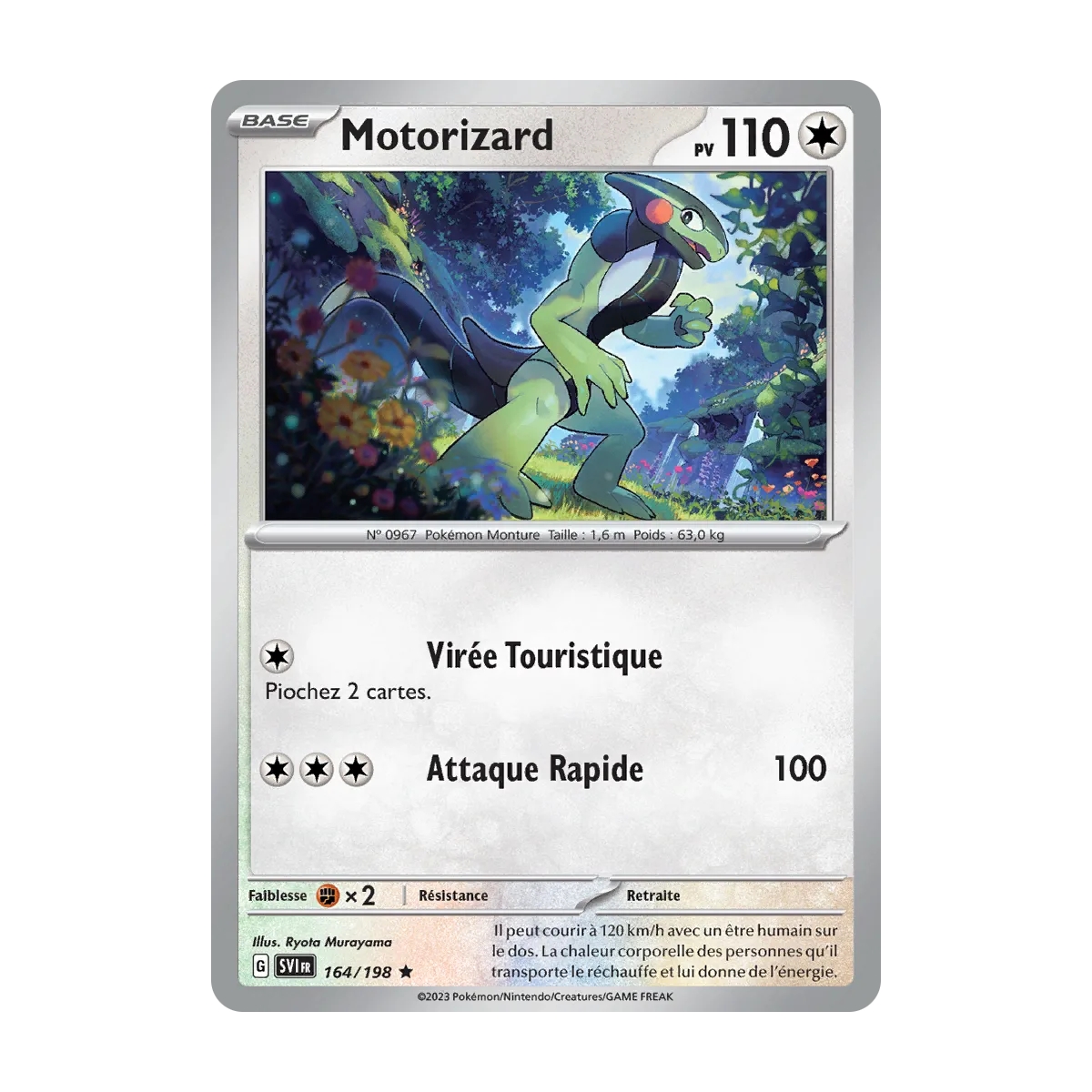 Motorizard - Rare (Brillante) de Pokémon Écarlate et Violet 164/198