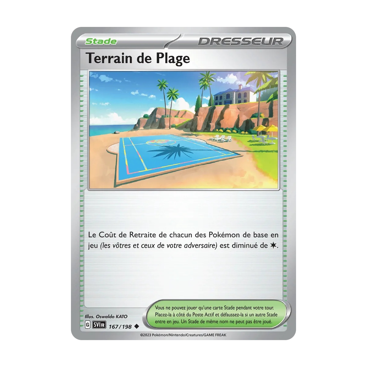 Terrain de Plage 167/198 (Brillante) Pokémon Écarlate et Violet