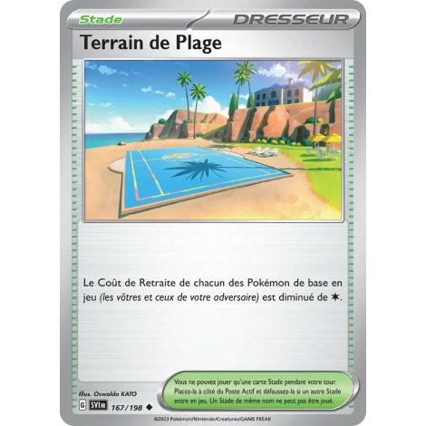 Terrain de Plage 167/198 (Brillante) Pokémon Écarlate et Violet