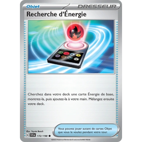Recherche d'Énergie (Brillante) de Pokémon Écarlate et Violet 172/198