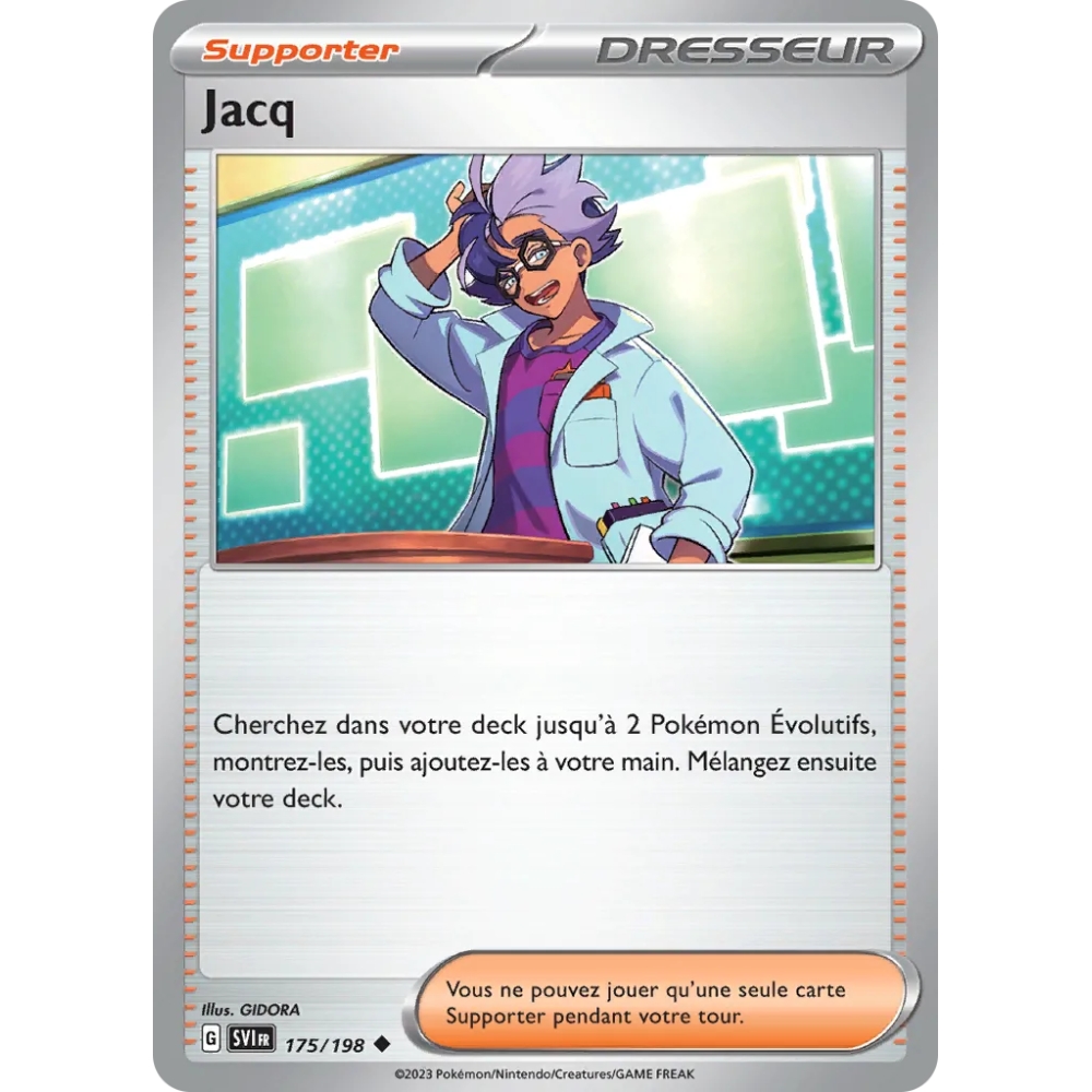 Carte Jacq - Peu commune (Brillante) de Pokémon Écarlate et Violet 175/198