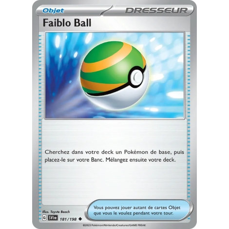 Carte Faiblo Ball - Peu commune (Brillante) de Pokémon Écarlate et Violet 181/198