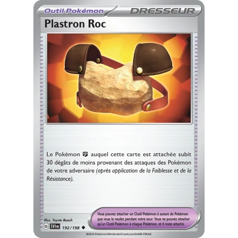 Plastron Roc 192/198 : Joyau Peu commune (Brillante) de l'extension Pokémon Écarlate et Violet