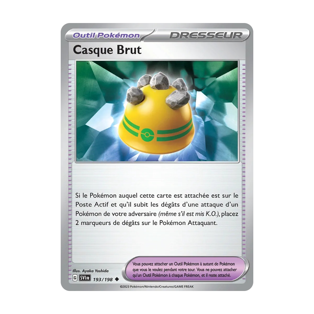 Carte Casque Brut - Peu commune (Brillante) de Pokémon Écarlate et Violet 193/198