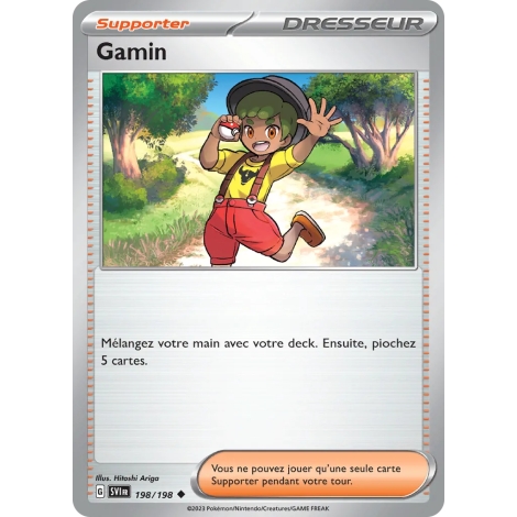 Carte Gamin - Peu commune (Brillante) de Pokémon Écarlate et Violet 198/198