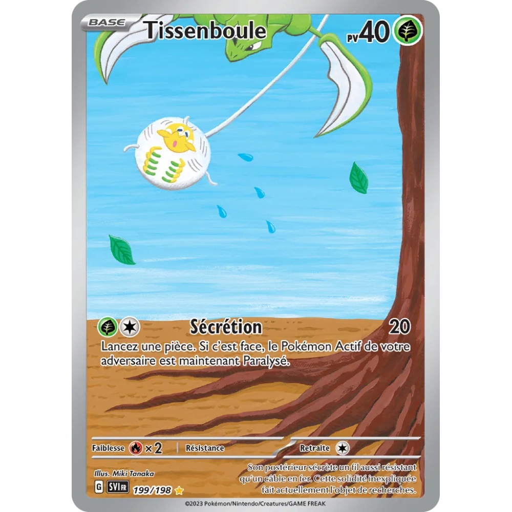 Carte Tissenboule - Illustration rare de Pokémon Écarlate et Violet 199/198