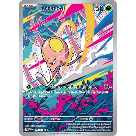 Carte Terracool - Illustration rare de Pokémon Écarlate et Violet 201/198
