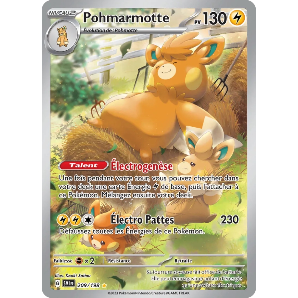 Pohmarmotte 209/198 : Joyau Illustration rare de l'extension Pokémon Écarlate et Violet