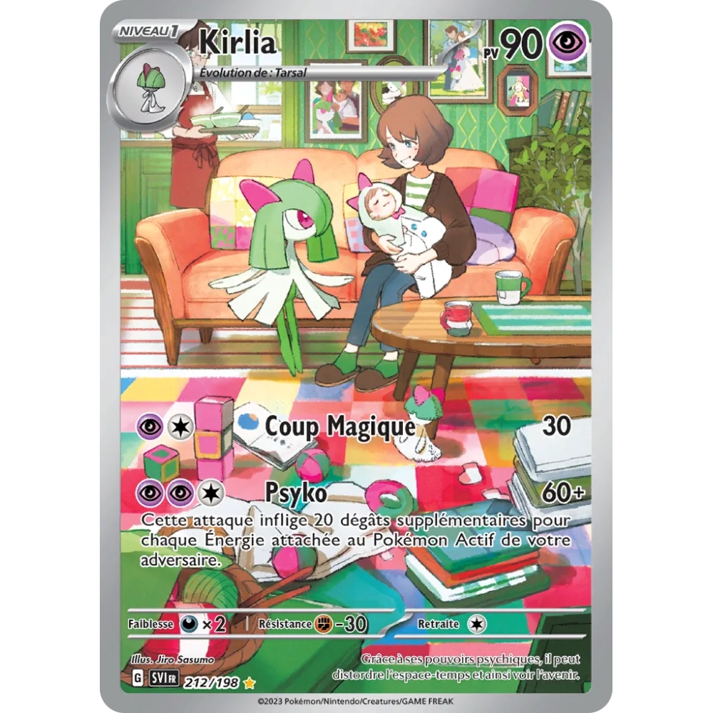 Carte Kirlia - Illustration rare de Pokémon Écarlate et Violet 212/198