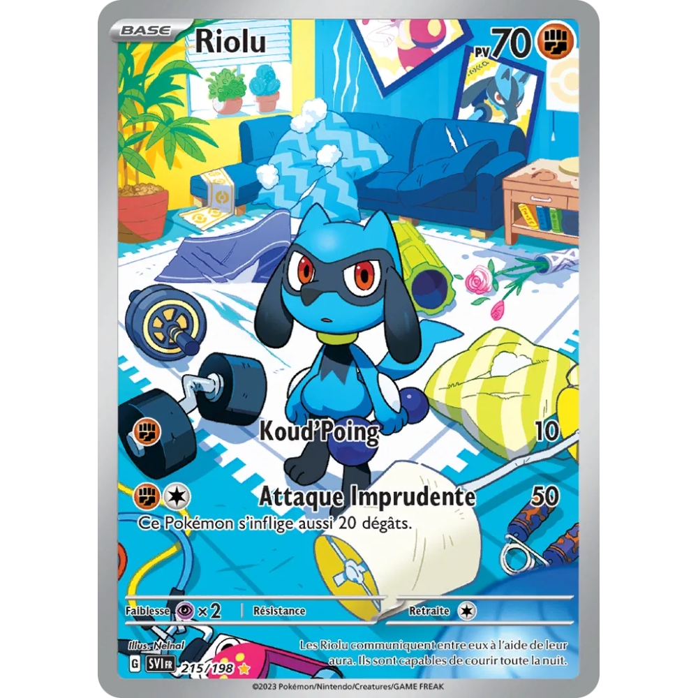 Riolu 215/198 : Joyau Illustration rare de l'extension Pokémon Écarlate et Violet