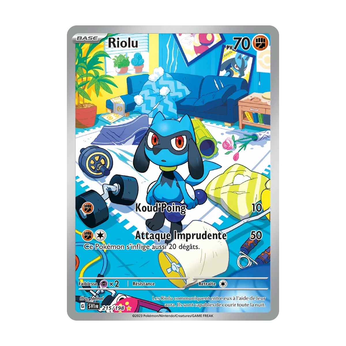 Riolu 215/198 : Joyau Illustration rare de l'extension Pokémon Écarlate et Violet