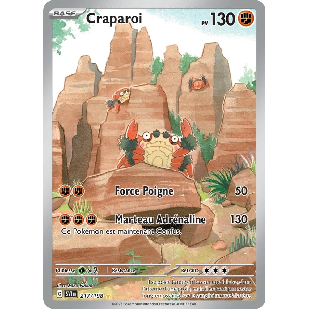 Carte Craparoi - Illustration rare de Pokémon Écarlate et Violet 217/198