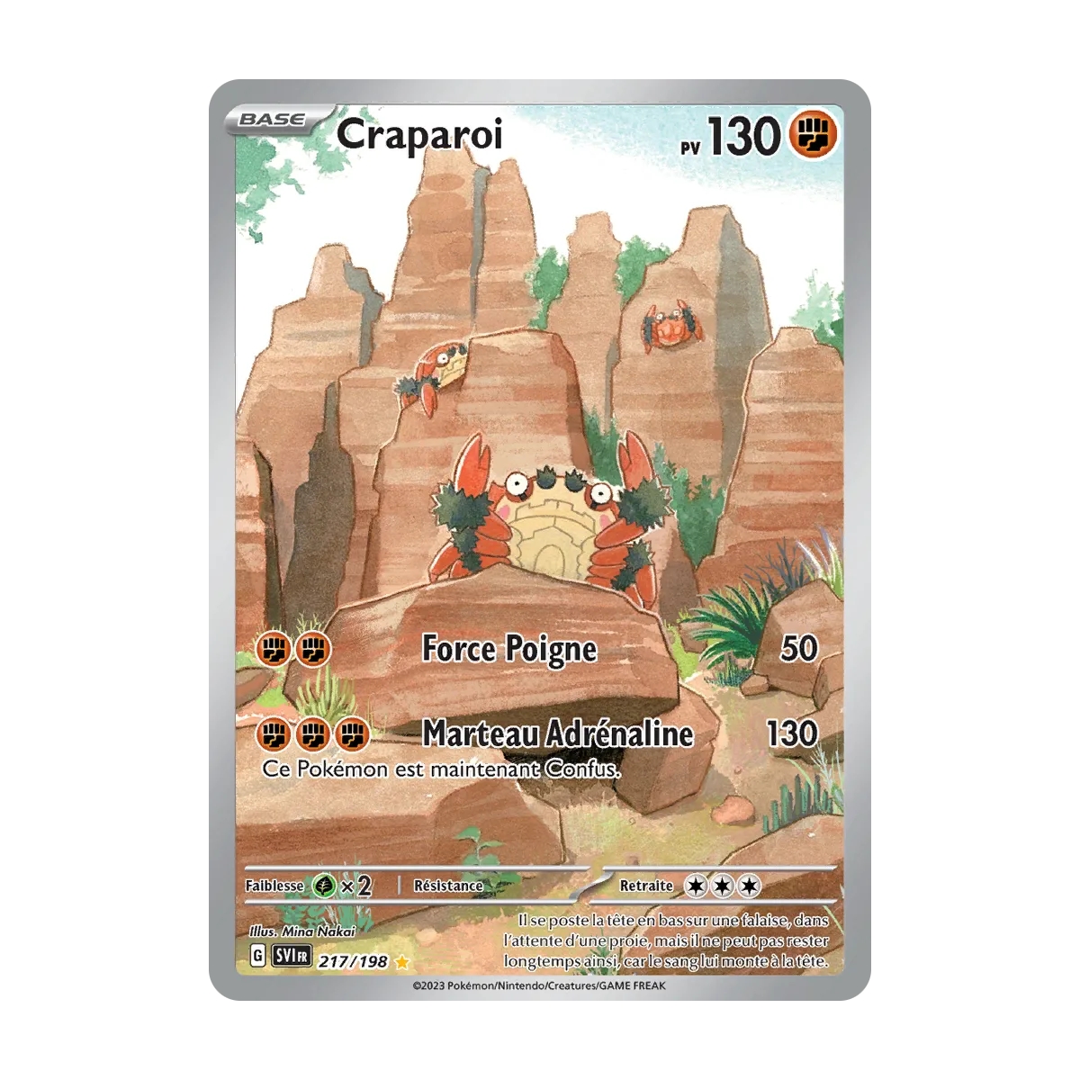 Carte Craparoi - Illustration rare de Pokémon Écarlate et Violet 217/198