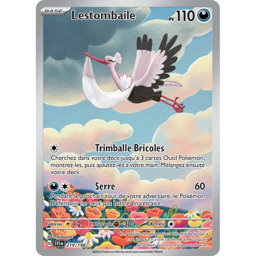 Lestombaile 219/198 : Joyau Illustration rare de l'extension Pokémon Écarlate et Violet