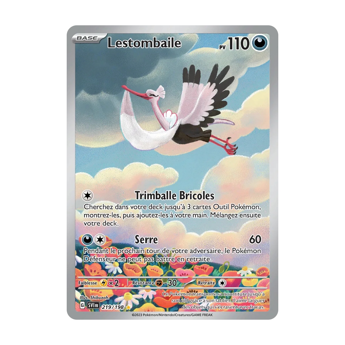 Lestombaile 219/198 : Joyau Illustration rare de l'extension Pokémon Écarlate et Violet