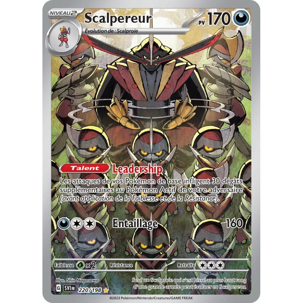 Scalpereur 220/198 : Joyau Illustration rare de l'extension Pokémon Écarlate et Violet