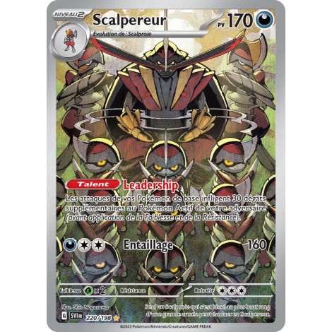 Scalpereur 220/198 : Joyau Illustration rare de l'extension Pokémon Écarlate et Violet