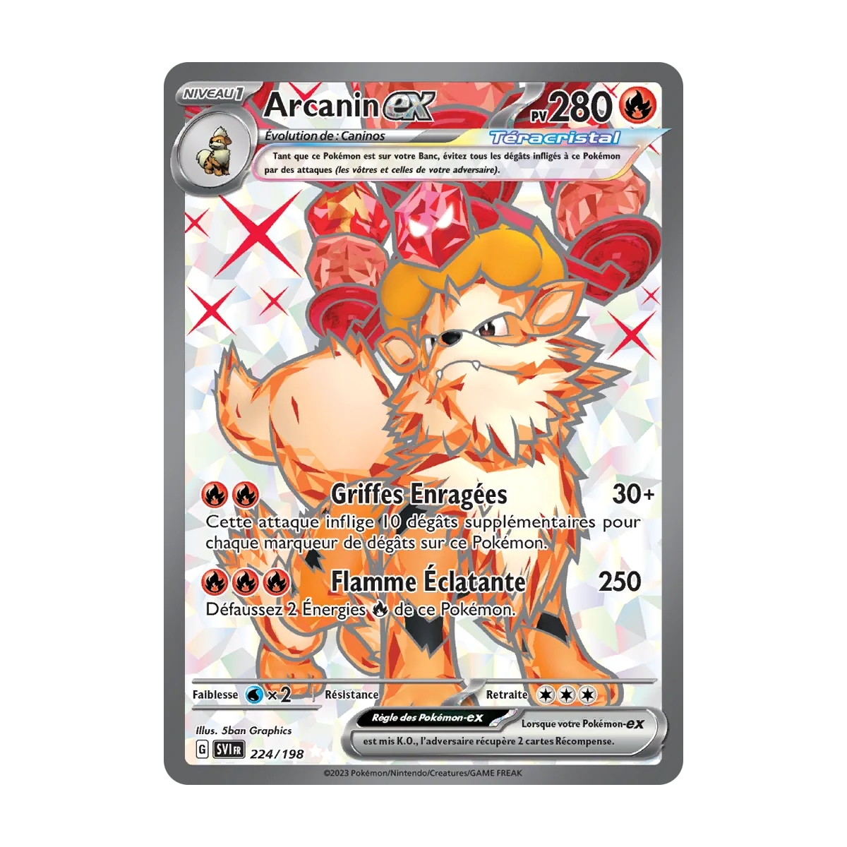 Arcanin 224/198 : Joyau Ultra rare de l'extension Pokémon Écarlate et Violet