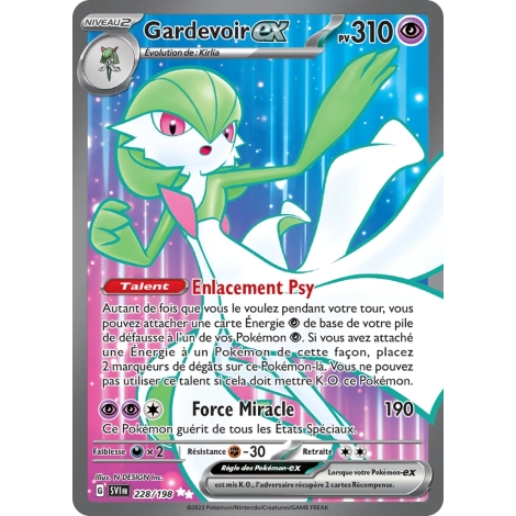 Carte Gardevoir - Ultra rare de Pokémon Écarlate et Violet 228/198