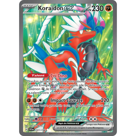 Carte Koraidon - Ultra rare de Pokémon Écarlate et Violet 231/198