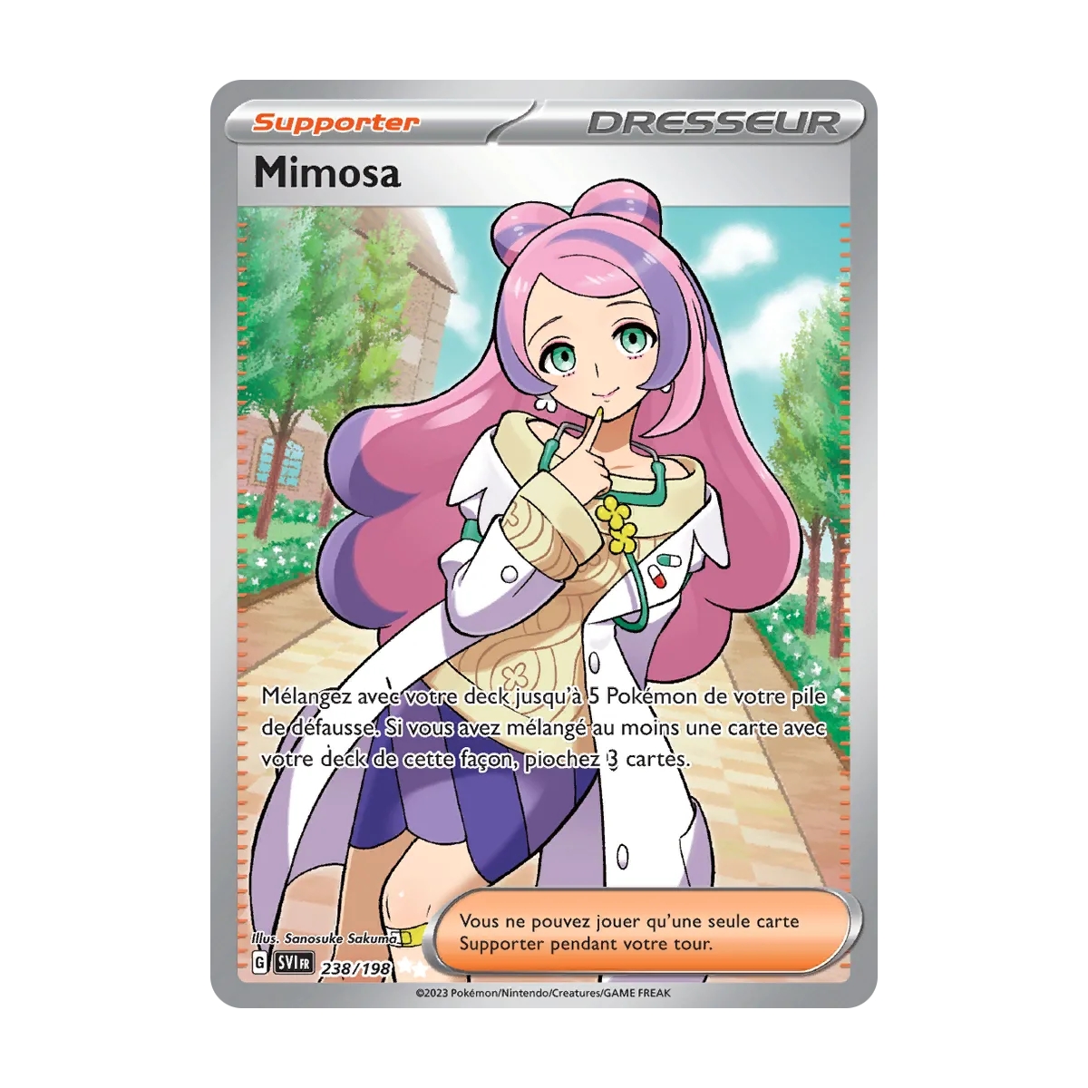 Découvrez Mimosa, carte Ultra rare de la série Écarlate et Violet