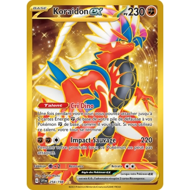 Carte Koraidon - Hyper rare de Pokémon Écarlate et Violet 254/198