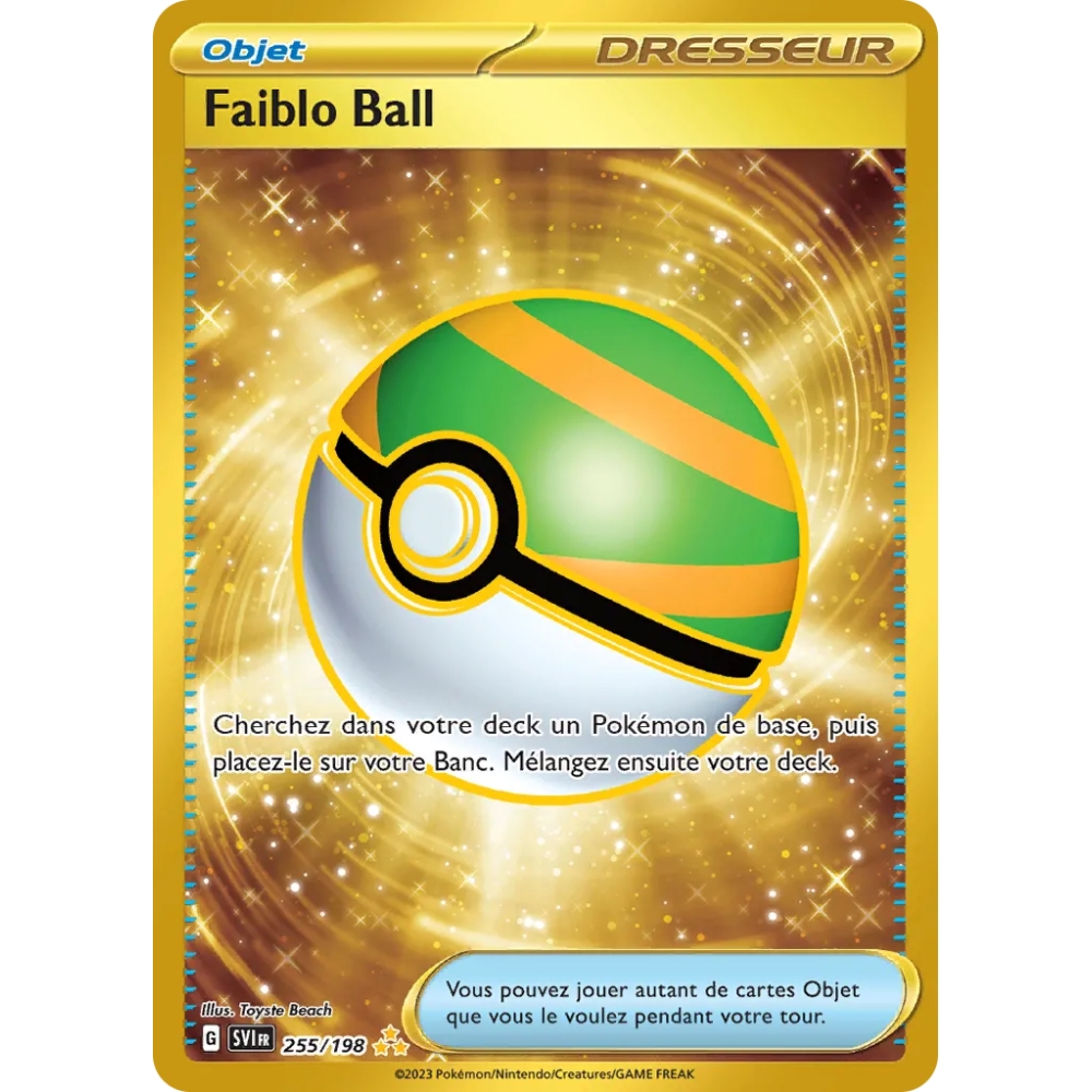 Découvrez Faiblo Ball, carte Hyper rare de la série Écarlate et Violet