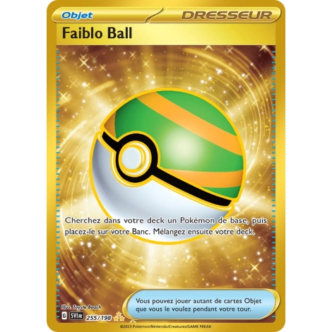 Découvrez Faiblo Ball, carte Hyper rare de la série Écarlate et Violet