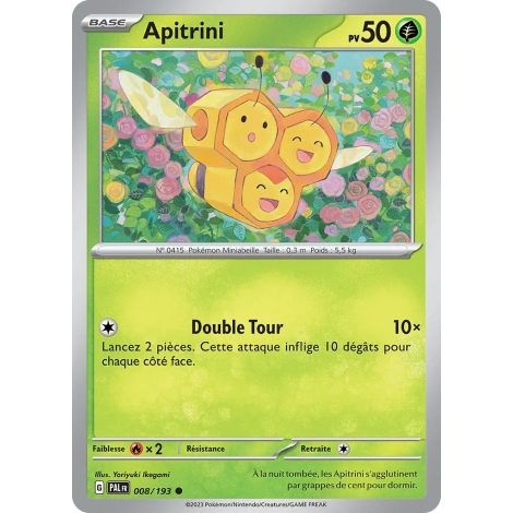 Apitrini 008/193 : Joyau Commune (Brillante) de l'extension Pokémon Écarlate et Violet Évolutions à Paldea