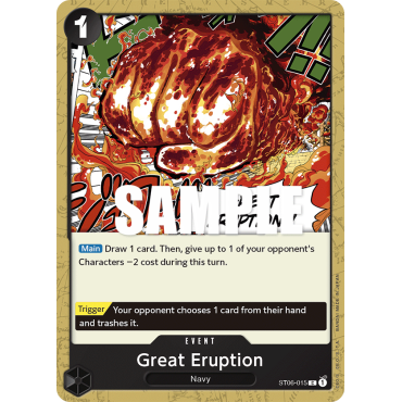 Great Eruption: Carte One Piece Absolute Justice [ST-06] N°ST06-015