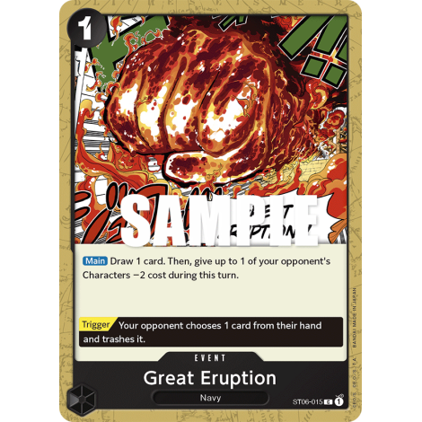 Great Eruption: Carte One Piece Absolute Justice [ST-06] N°ST06-015