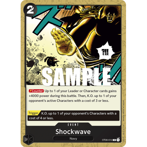 Shockwave: Carte One Piece Absolute Justice [ST-06] N°ST06-014
