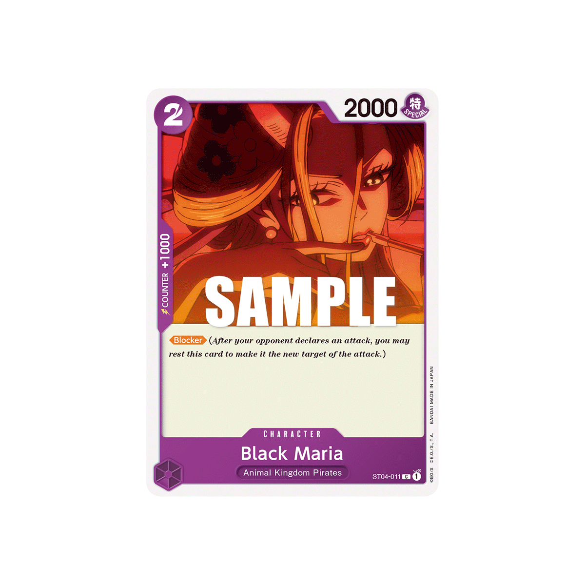 Black Maria: Carte One Piece Animal Kingdom Pirates-[ST-04] N°ST04-011